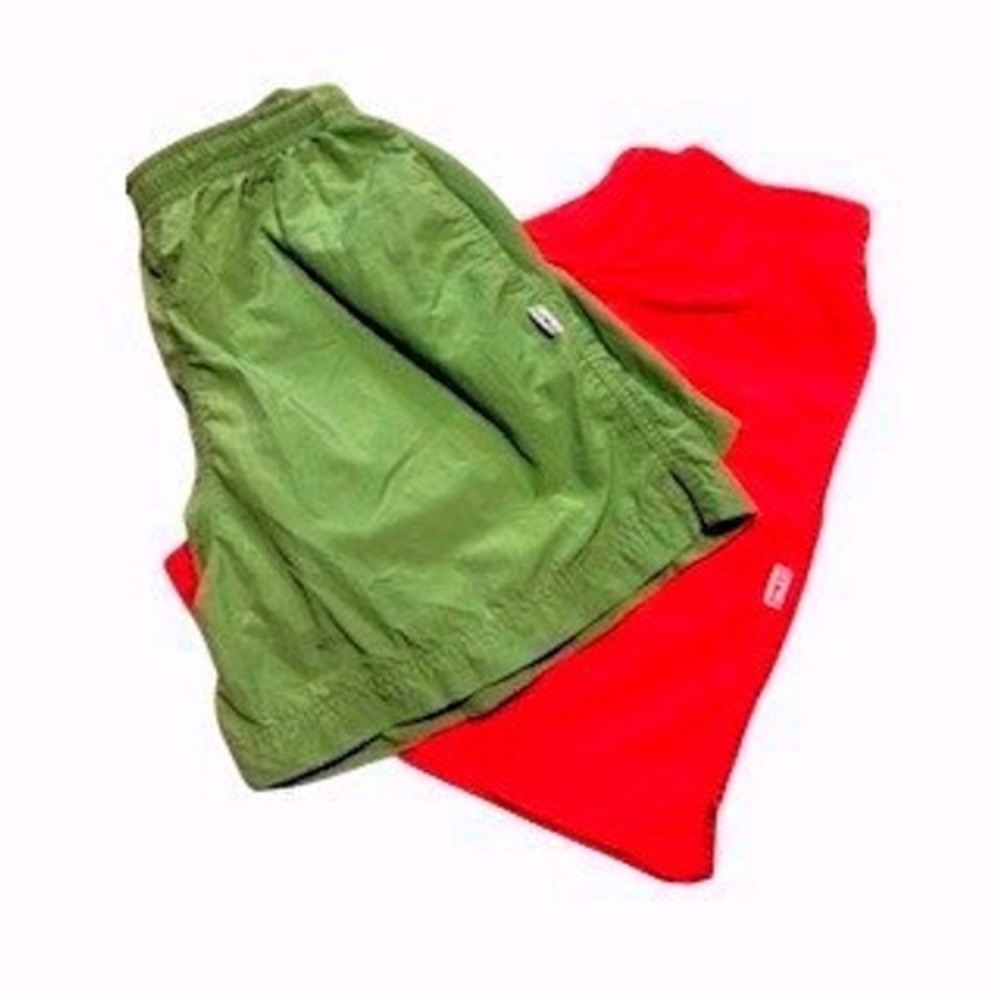 Set of Two LL Bean Womens Shorts Size Small Red Green Nylon Gorpcore Outdoors - Picture 1 of 8